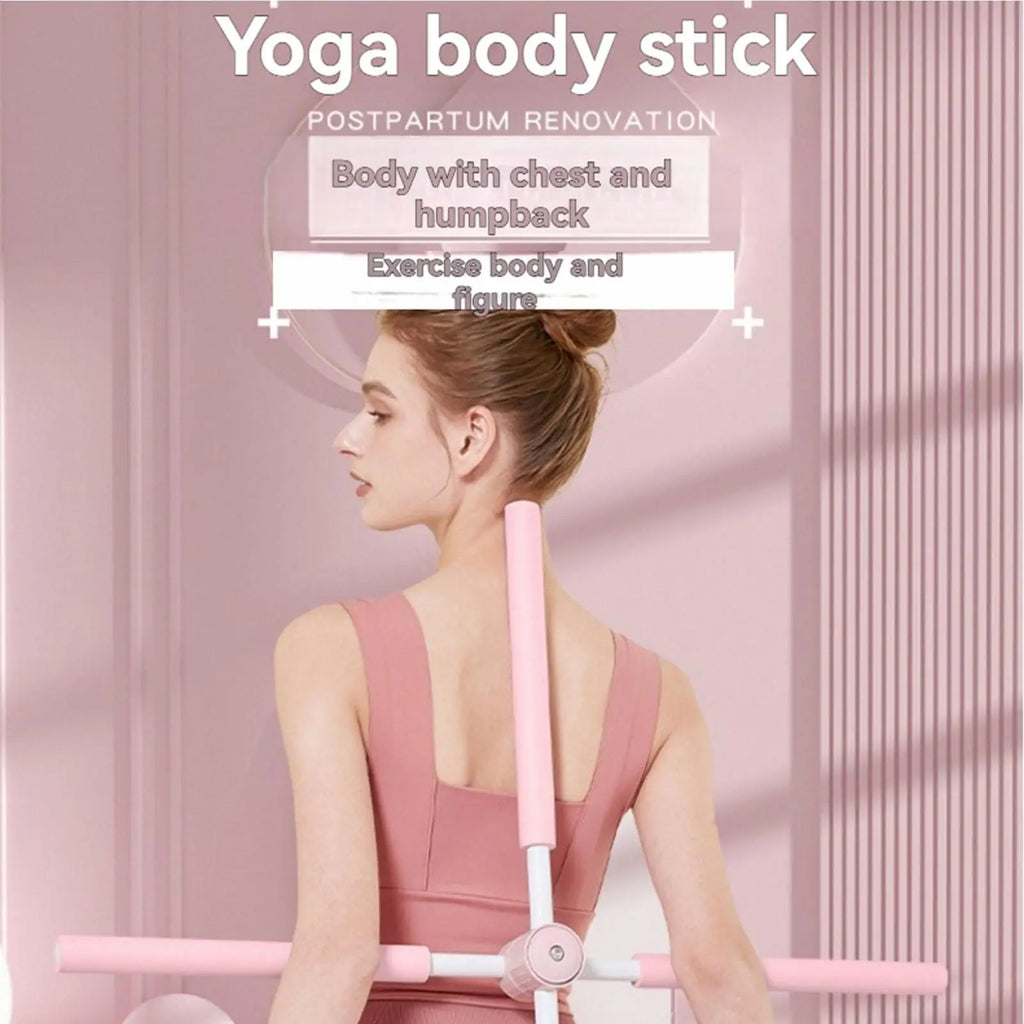 2026 Stretching Stick Telescopic Pilates Stick Neck Hump Corrector Rod for Teens Children Workplace Fitness Yoga Pilates Workout