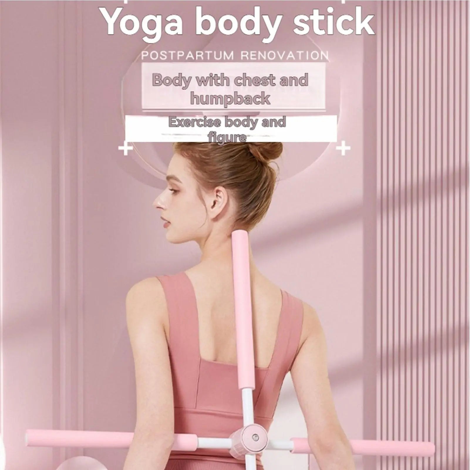 2026 Stretching Stick Telescopic Pilates Stick Neck Hump Corrector Rod for Teens Children Workplace Fitness Yoga Pilates Workout