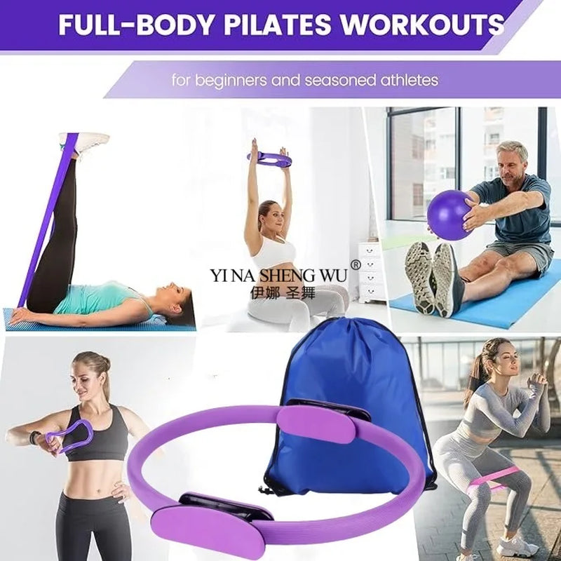 13 PCS Pilates Equipment for Home Workouts Pilates Ring and Ball Set Resistance Bands & More Perfect for Home Pilates Equipment