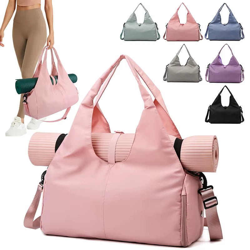 Sport Gym Bag Women Outdoor Waterproof Separate Space for Shoes Weeks Travel Duffel Bag for Swimming Leisure Travel Bag