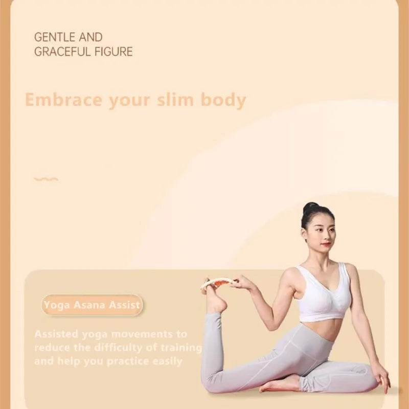 Yoga Ring Massage Roller Pilates Exercise Ring Open Shoulder Beautiful Back Stretching Ring Pilates Fitness Home Training